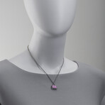 Women's Sterling Silver + Enamel Purse Pendant Necklace // 16" // Store-Display