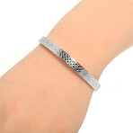 Sterling Silver Gancini Cuff Bracelet // 7.25" // Store-Display