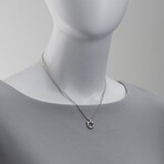 Sterling Silver Logo Pendant Necklace // 16" // Store-Display