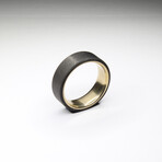 Unidirectional Carbon Fiber Ring // Brass Core (10.5)