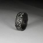 Damascus Carbon Fiber Ring (8)
