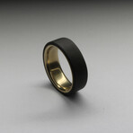 Unidirectional Carbon Fiber Ring // Brass Core (6.5)