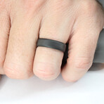 Round Top Carbon Fiber Ring // Brass Core (8)