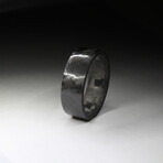 Ultra-Thin Diagonal Pattern Carbon Fiber Ring // Gloss Finish (8.5)