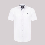 Classic Short Sleeve Button-Up Shirt // White (L)