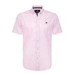 Classic Short Sleeve Button-Up Shirt // Pink (M)