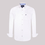 Long Sleeve Button-Up Shirt // White (L)