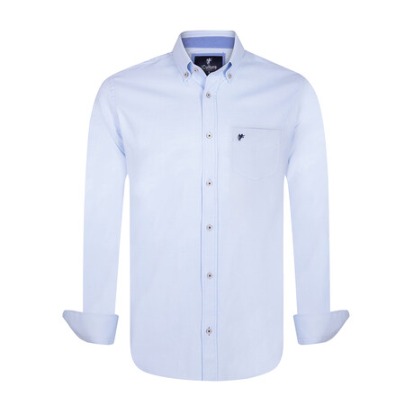 Long Sleeve Button-Up Shirt // Light Blue (S)