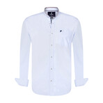 Collarless Button-Up Shirt // Light Blue (XL)