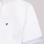 Short Sleeve Button-Up Shirt // White (M)
