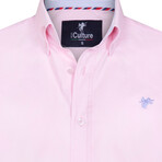 Classic Button-Up Shirt // Pink (S)