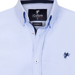 Classic Short Sleeve Button-Up Shirt // Light Blue (M)