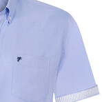 Short Sleeve Button-Up Shirt // Blue (2XL)
