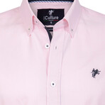Classic Short Sleeve Button-Up Shirt // Pink (2XL)