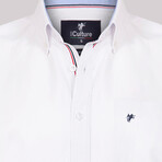 Short Sleeve Button-Up Shirt // White (M)