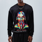 Michael Jordan Sweatshirt // Black + Multicolor (L)
