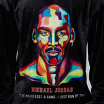 Michael Jordan Sweatshirt // Black + Multicolor (2XL)