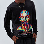 Michael Jordan Sweatshirt // Black + Multicolor (S)