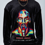Michael Jordan Sweatshirt // Black + Multicolor (L)