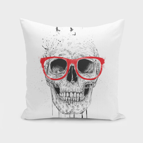 Skull With Red Glasses (14"H x 14"W)