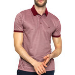 Solid Collar Short Sleeve Polo // Bordeaux (L)