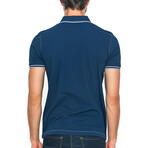 Todd Short Sleeve Polo // Navy + Blue (M)