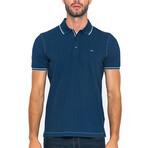 Todd Short Sleeve Polo // Navy + Blue (M)