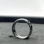 Tungsten Carbide Faceted Dome Polished Ring // 8mm // Silver (Size 8)