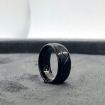 Tungsten Carbide Groove Design Ring // 8mm // Matte Finish (Size 8)