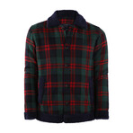 Andrew Plaid Coat // Green + Red (L)