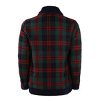 Andrew Plaid Coat // Green + Red (S)