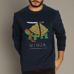 Ninja Turtle Sweatshirt // Navy (X-Large)