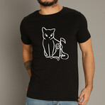 Cat And Reaper T-Shirt // Black (2XL)