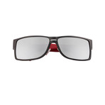 Stratus Polarized Sunglasses // Black Frame + Silver Lens