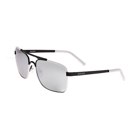 Draco // Titanium Polarized Sunglasses // Black Frame + Silver Lens