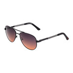 Leo // Titanium Polarized Sunglasses // Black Frame + Brown Lens