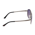 Asteroid // Titanium Polarized Sunglasses // Gunmetal Frame + Blue Lens