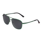 Hera  Polarized Sunglasses // Green Frame + Black Lens (Gunmetal Frame + Black Lens)