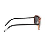 Retrograde Polarized Sunglasses // Orange Frame + Black Lens