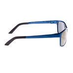 Hydra Polarized Sunglasses // Blue Frame + Purple Lens