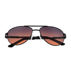 Leo // Titanium Polarized Sunglasses // Black Frame + Brown Lens