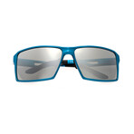 Centaurus Polarized Sunglasses // Blue Frame + Silver Lens