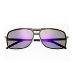 Retrograde Polarized Sunglasses // Gunmetal Frame + Purple Lens