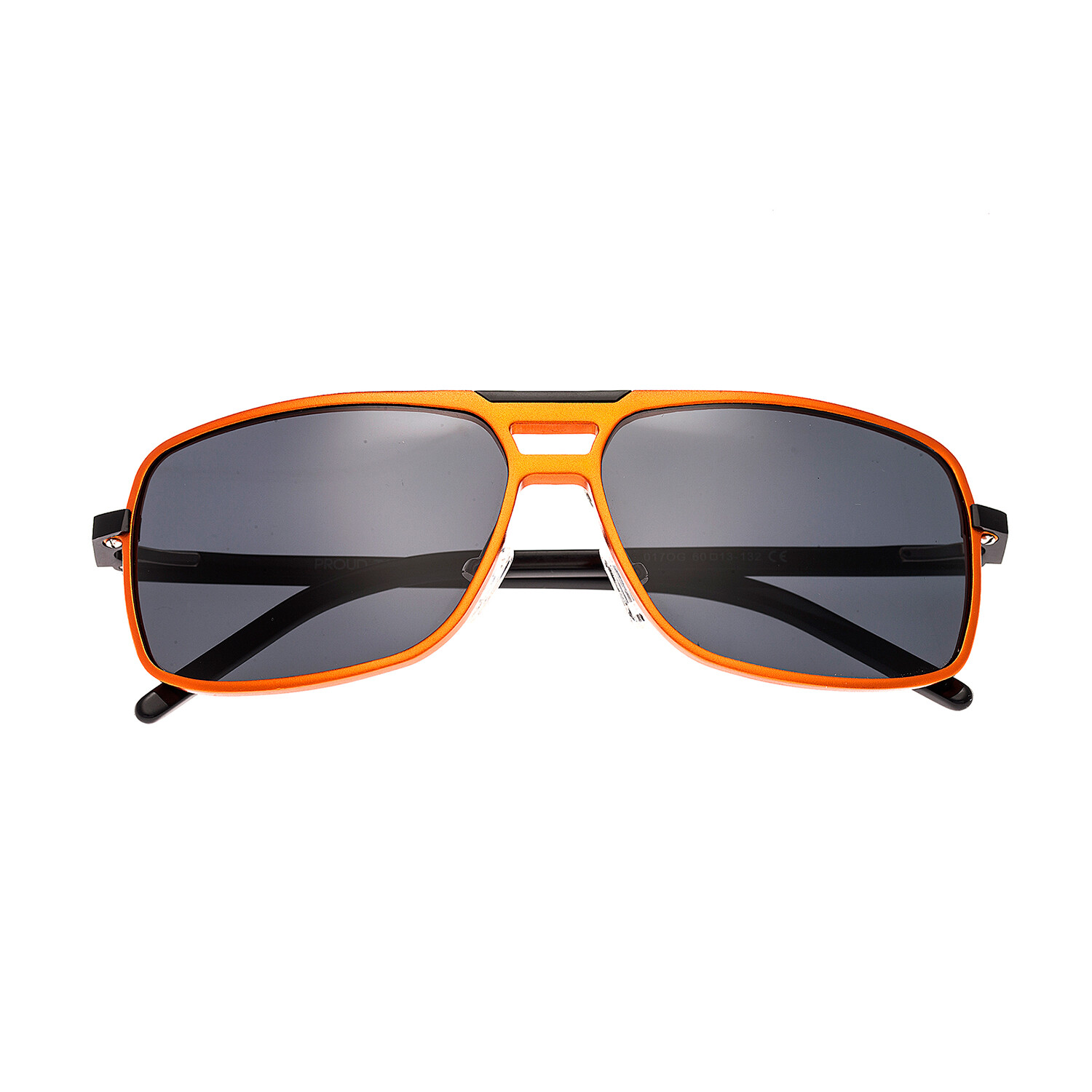 Retrograde Polarized Sunglasses Orange Frame Black Lens Breed Touch Of Modern 