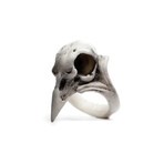 Raven Skull Ring // White (13)