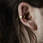 Pyramid Detail Single Ear Cuff // Gold