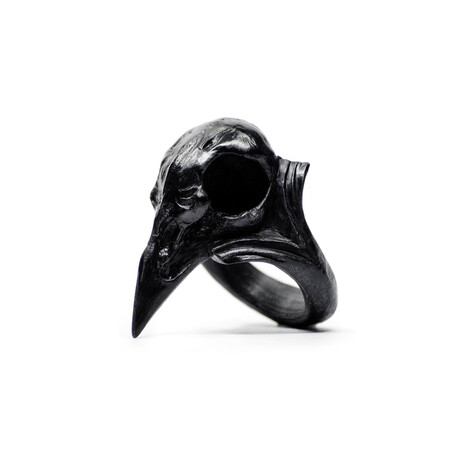 Raven Skull Ring // Black (5)