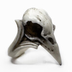 Raven Skull Ring // White (10)