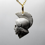 Ares Pendant Necklace // 23.6" // White + Gold