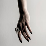 Raven Skull Ring // White (7)